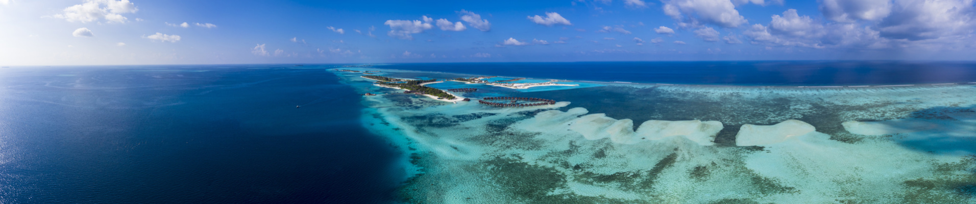 archipel maldives vue aerienne