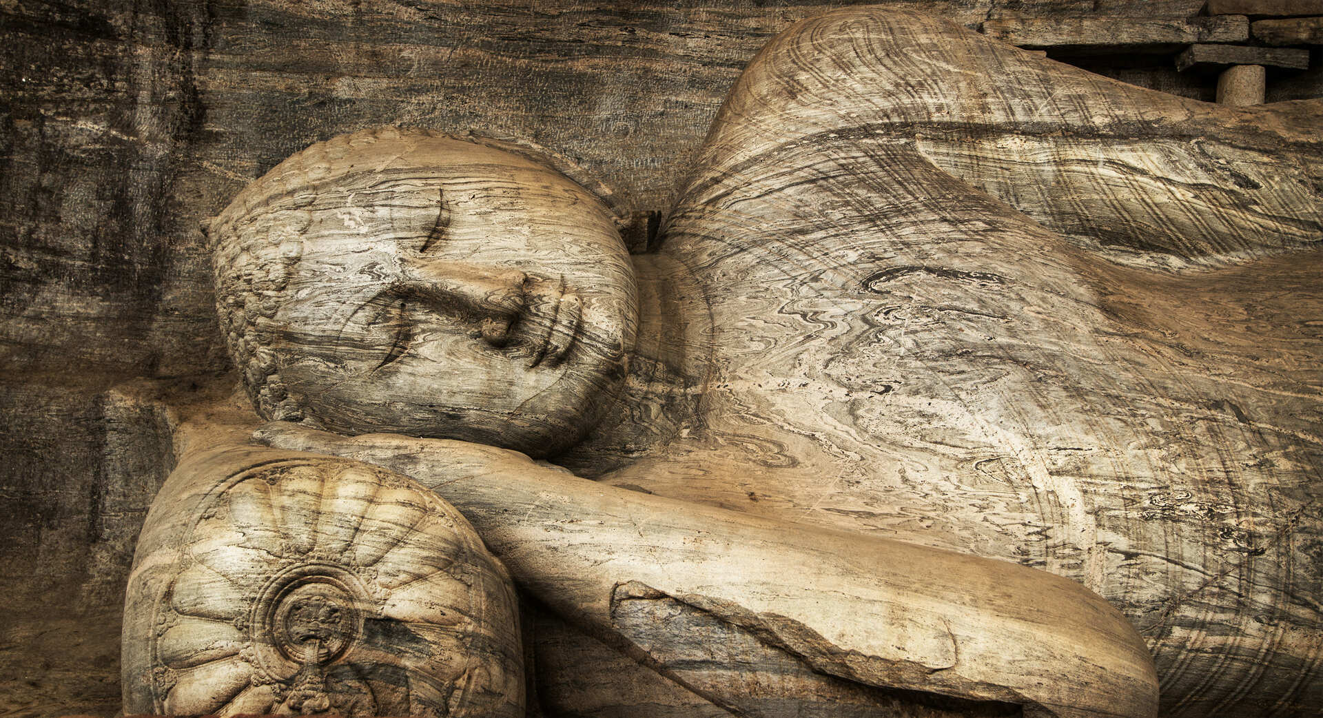 Bouddha couché à Polonnaruwa