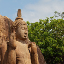 Bouddha à Aukana au Sri Lanka