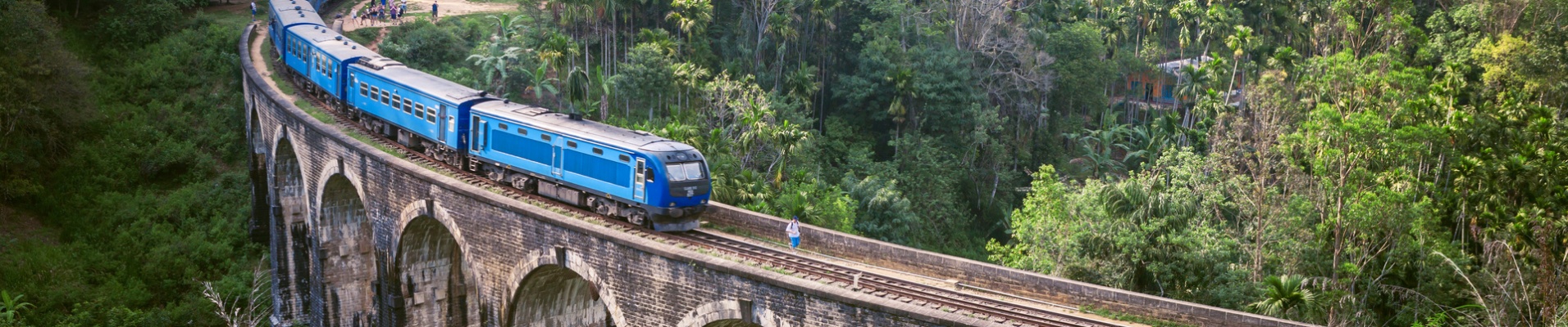 train bleu pont